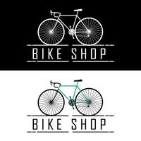 loja de bicicletas de corrida em design de logotipo simples e plano vetor