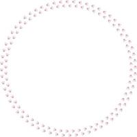 moldura redonda de pegadas de gato rosa. quadro isolado no fundo branco para seu projeto. vetor