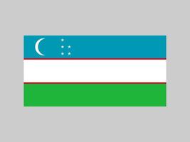 bandeira do uzbequistão, cores oficiais e proporção. ilustração vetorial. vetor