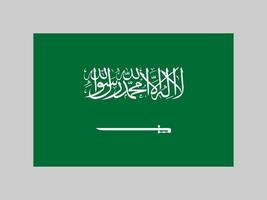 bandeira da arábia saudita, cores oficiais e proporção. ilustração vetorial. vetor