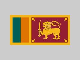bandeira do sri lanka, cores oficiais e proporção. ilustração vetorial. vetor