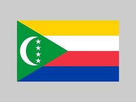 bandeira de comores, cores oficiais e proporção. ilustração vetorial. vetor