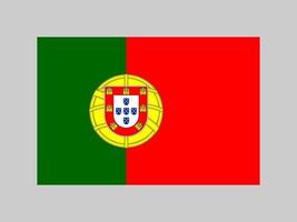 bandeira de portugal, cores oficiais e proporção. ilustração vetorial. vetor