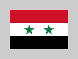 bandeira da síria, cores oficiais e proporção. ilustração vetorial. vetor