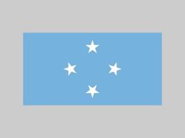 bandeira da micronésia, cores oficiais e proporção. ilustração vetorial. vetor