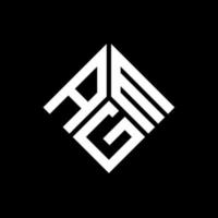 design de logotipo de carta agm em fundo preto. conceito de logotipo de carta de iniciais criativas agm. design de carta agm. vetor