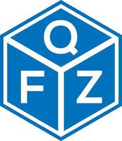 design de logotipo de letra qfz em fundo preto. conceito de logotipo de letra de iniciais criativas qfz. design de letra qfz. vetor