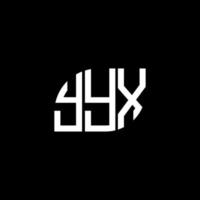 design de logotipo de carta yyx em fundo preto. conceito de logotipo de letra de iniciais criativas yyx. design de letra yyx. vetor