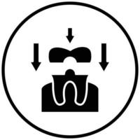 estilo de ícone de preenchimento dentário vetor