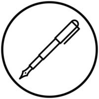 estilo de ícone de caneta-tinteiro vetor