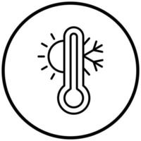 estilo de ícone de termômetro vetor