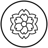 estilo de ícone de flor de cerejeira vetor