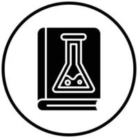 estilo de ícone do livro de química vetor