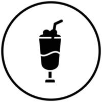 estilo de ícone de milk-shake vetor