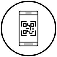 estilo de ícone de código qr vetor