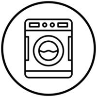 estilo de ícone de máquina de lavar vetor