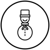 estilo de ícone de boneco de neve vetor