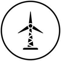 estilo de ícone de turbina eólica vetor