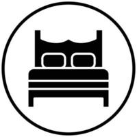 estilo de ícone de cama vetor