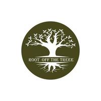 raiz do logotipo da árvore vetor