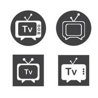 design do logotipo da tv vetor