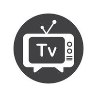 design do logotipo da tv vetor