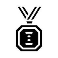 sinal de ilustração vetorial de ícone de glifo de medalha de ouro vetor