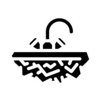 ilustração em vetor de ícone de glifo de lavatório de pedra sólida