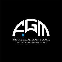 design criativo de logotipo de carta fgm com gráfico vetorial vetor