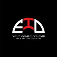 design criativo do logotipo da carta eid com gráfico vetorial vetor