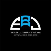 design criativo do logotipo da carta ebj com gráfico vetorial vetor