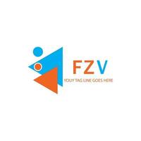 design criativo de logotipo de carta fzv com gráfico vetorial vetor