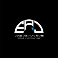 design criativo do logotipo da carta epj com gráfico vetorial vetor