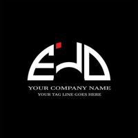 design criativo do logotipo da carta ejd com gráfico vetorial vetor