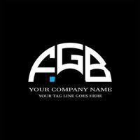 design criativo de logotipo de carta fgb com gráfico vetorial vetor