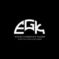 design criativo de logotipo de carta egk com gráfico vetorial vetor
