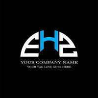 design criativo do logotipo da carta ehz com gráfico vetorial vetor