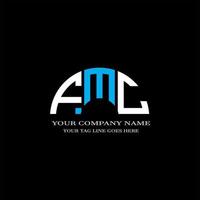 design criativo de logotipo de carta fmc com gráfico vetorial vetor