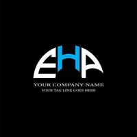 design criativo do logotipo da carta ehp com gráfico vetorial vetor