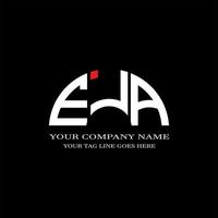 design criativo do logotipo da carta eja com gráfico vetorial vetor
