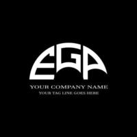 design criativo de logotipo de carta egp com gráfico vetorial vetor