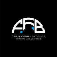 design criativo de logotipo de carta ffb com gráfico vetorial vetor