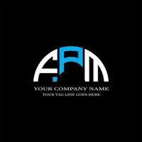 design criativo de logotipo de carta fpm com gráfico vetorial vetor
