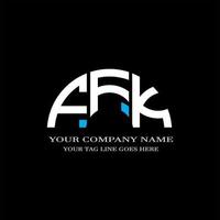 design criativo de logotipo de carta ffk com gráfico vetorial vetor