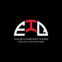 design criativo do logotipo da carta eiq com gráfico vetorial vetor