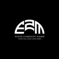 design criativo do logotipo da carta ezm com gráfico vetorial vetor
