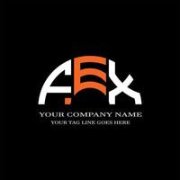 design criativo do logotipo da carta fex com gráfico vetorial vetor