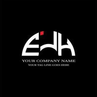 design criativo do logotipo da carta ejh com gráfico vetorial vetor
