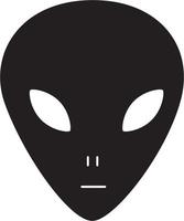 ícone alienígena em fundo branco. sinal alienígena. design de estilo simples. vetor