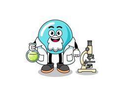 mascote da bolha como cientista vetor